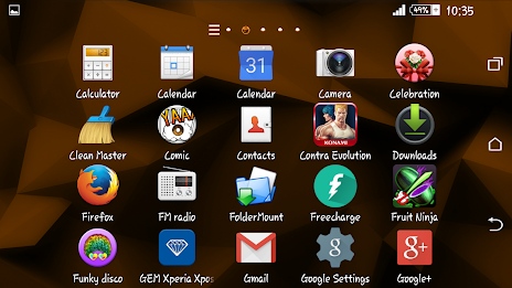 Polygons Orange Xperien Theme poster 14