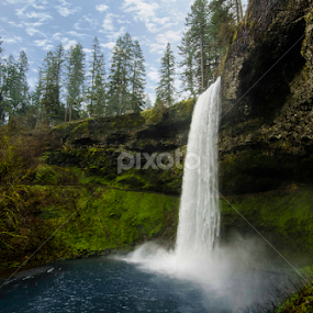 Silver Falls 1 by Megan Smith - Landscapes Waterscapes