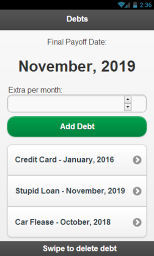 Simple Debt Snowball Debt