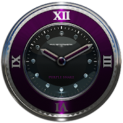 purple snake clock widget