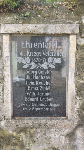 Ehrentafel Für Die Kriegs-Veteranen In Burgau