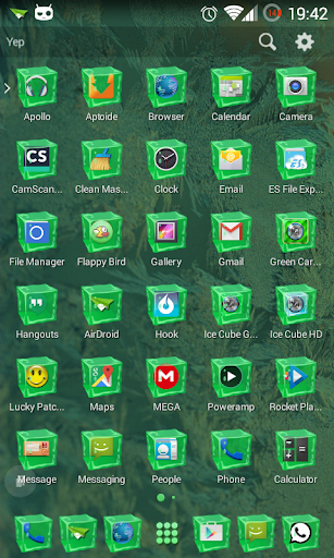 【免費個人化App】TSF Shell Theme Ice Cube Green-APP點子