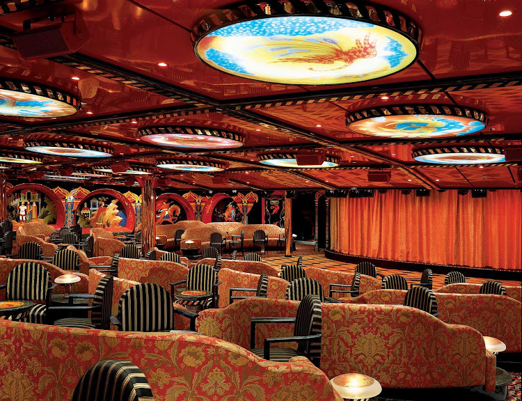 You can catch feature films and late-night comedy acts at the Firebird Lounge on deck 1 of Carnival Legend. 