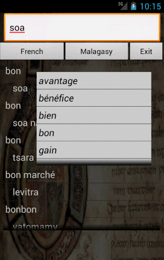 French Malagasy Dictionary
