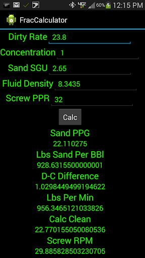 Frac Sand Calculator