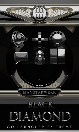 GO Launcher theme Black Diamon