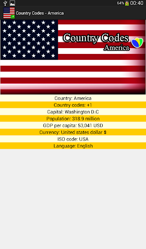 【免費旅遊App】Country Codes - America-APP點子