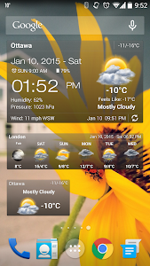 Screenshot Weather & Clock Widget Ad Free v2.0.1