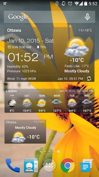  Weather & Clock Widget Ad Free- screenshot 