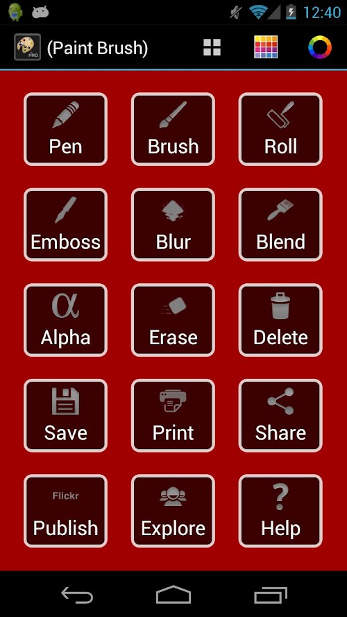 Android application Artist Pro on Android screenshort