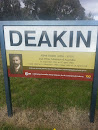 Deakin Historical Sign