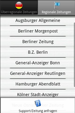 Zeitungen DE PRO (Deutsch) Screen 2