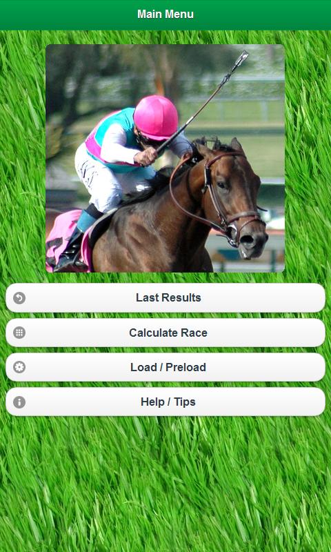 Horse Racing Handicapping Screen 1