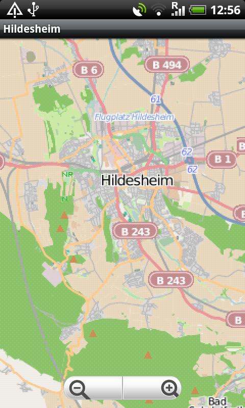 Android application Hildesheim Street Map screenshort