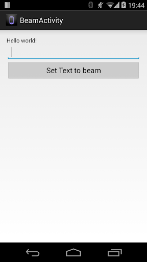 Example for Android Beam