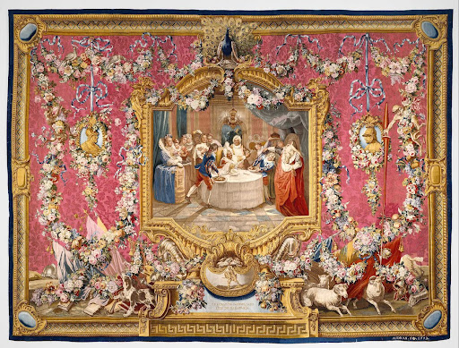 Tapestry: Sancho's Feast on the Isle of Barataria, from The Story of Don Quixote Series