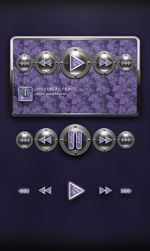 Poweramp Widget Purple Snake Screen 2