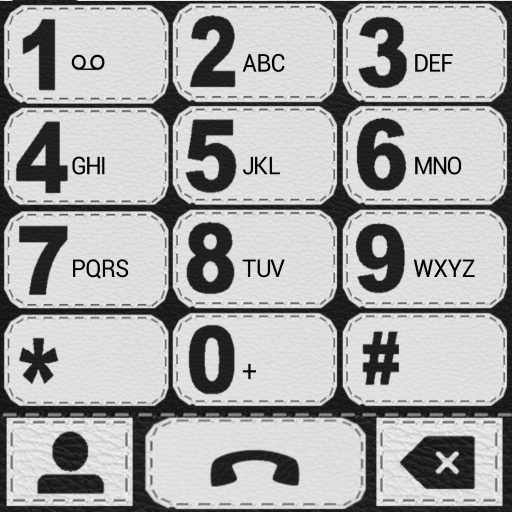 EXDIALER THEME LEATHER WHITE LOGO-APP點子