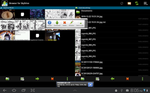 Browser for SkyDrive