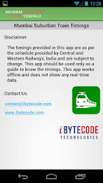Mumbai Suburban Train Timings poster 8