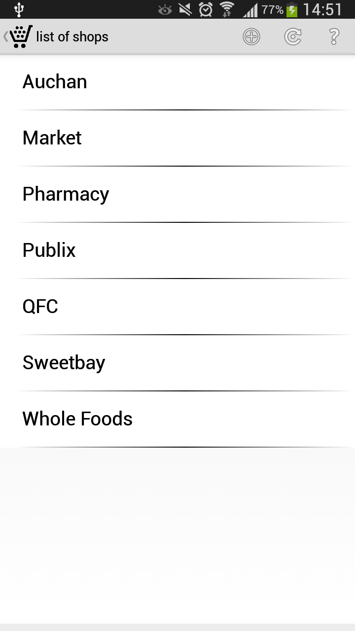 Cloudy shopping list VIP Screen 2