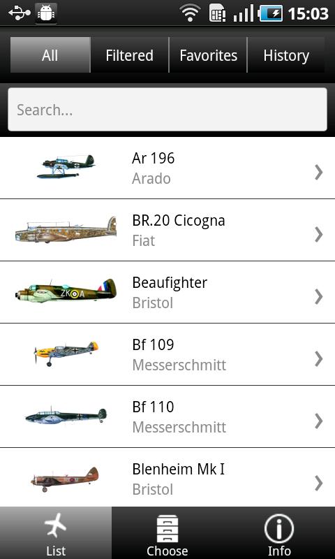 Android application Battle of Britain Aircraft screenshort