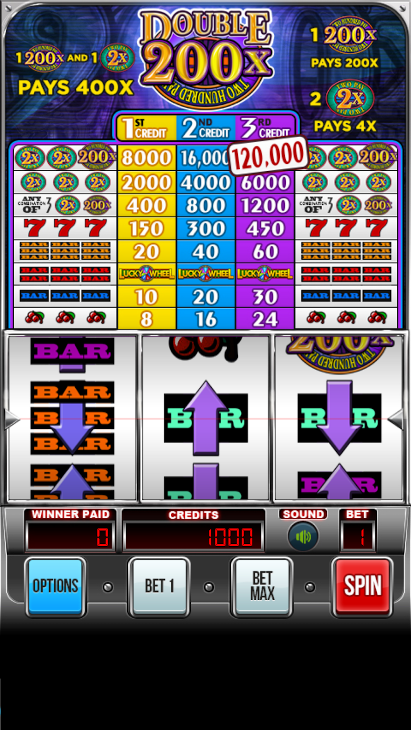 Double 200x Slot Machine Screen 3