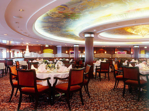 The main dining room on Crystal Serenity.