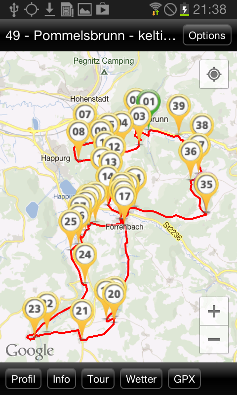BikeGuide Fränkische Schweiz Screen 3