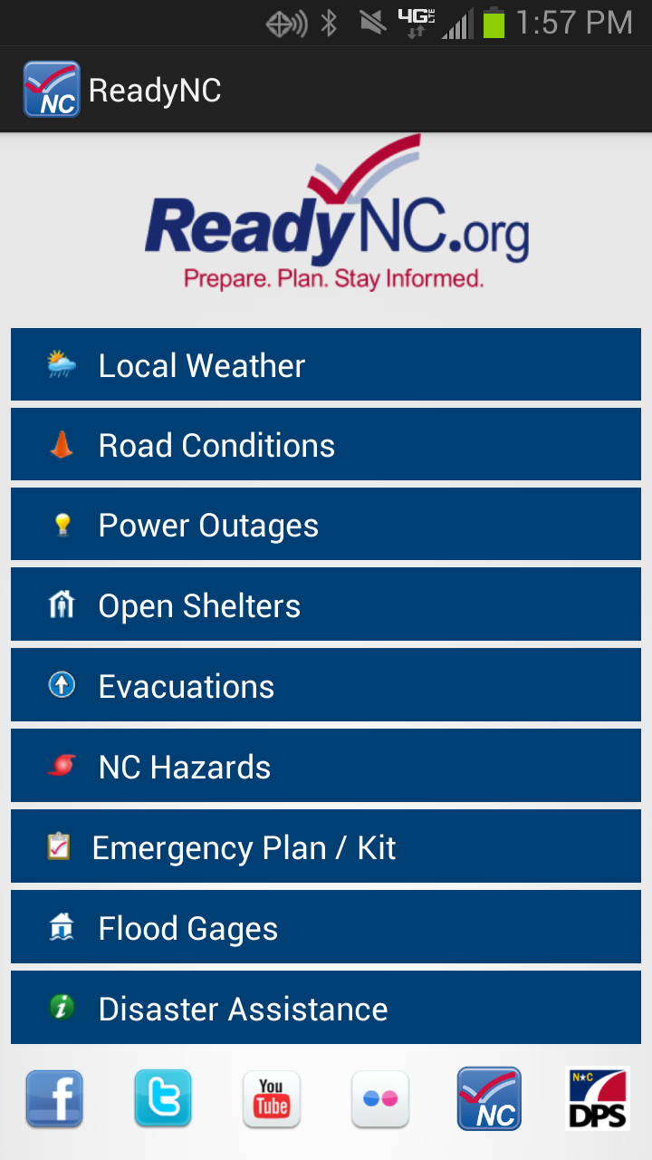 ReadyNC Screen 1