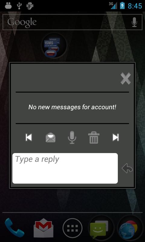 Talking SMS Reader Screen 3