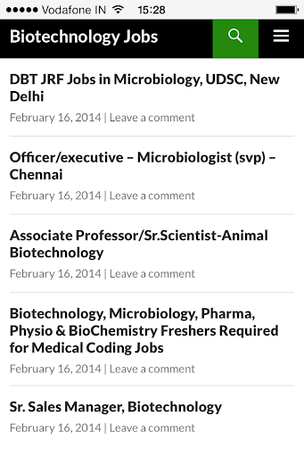 Biotechnology Jobs