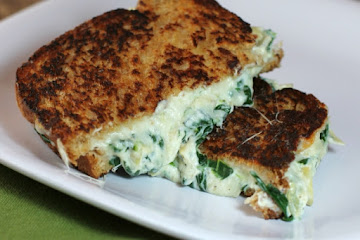Spinach and Artichoke Grilled Cheese