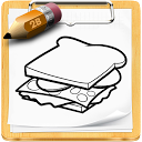 how to draw food mobile app icon