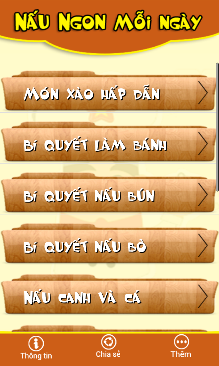 Món ngon mỗi ngày Screen 1