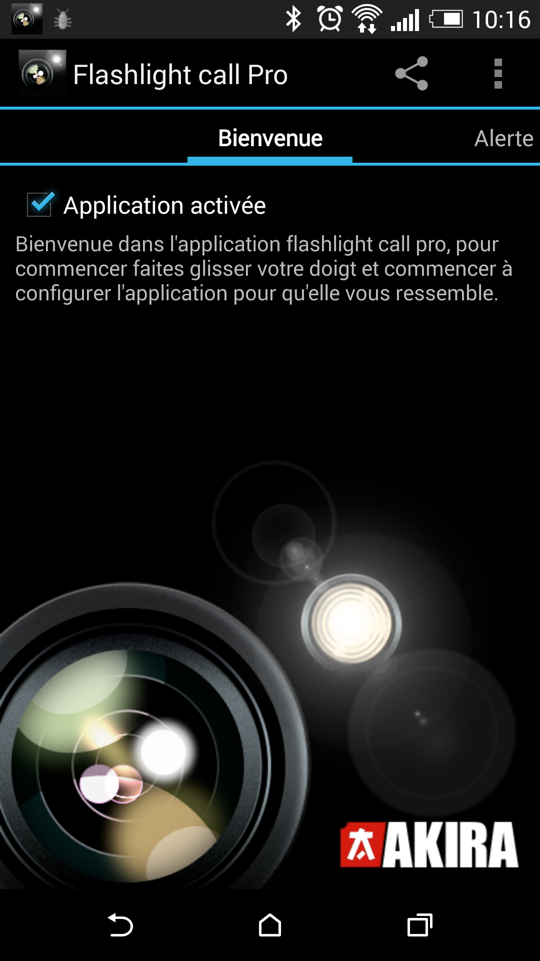 Android application Flashlight Call Pro screenshort