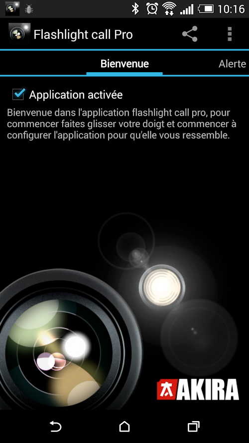 Android application Flashlight Call Pro screenshort