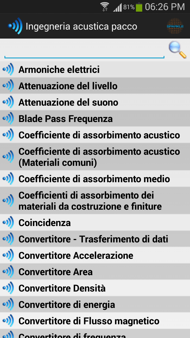 Android application Acoustics Engineering Pack screenshort