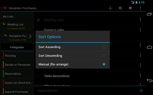 Free Wedding List - FREE APK for PC