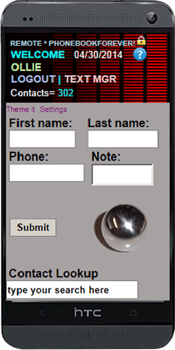 Phone Contacts Cloud Manager