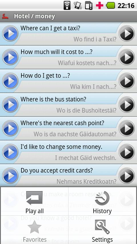 iSayHello English - Bavarian Screen 3