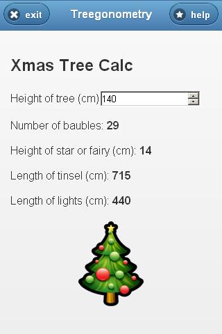 Treegonometry Xmas Tree Calc