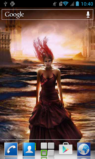 Girl in a flooded city LWP