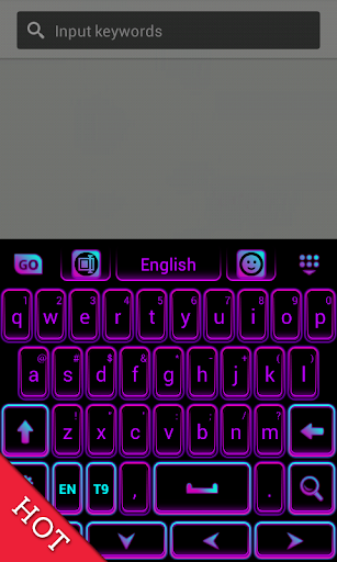 Color Keyboard Neon Purple