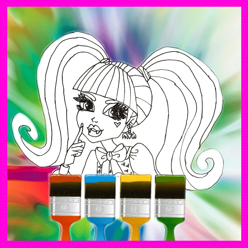 Draculaura Coloring Monster