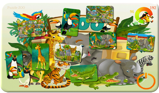 子供のための動物園パズル
