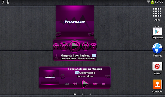 Poweramp widget BLACK Pink