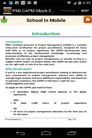 【免費教育App】PMI CAPM考試的實踐-APP點子