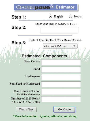 【免費商業App】Grasspave2 Estimator-APP點子