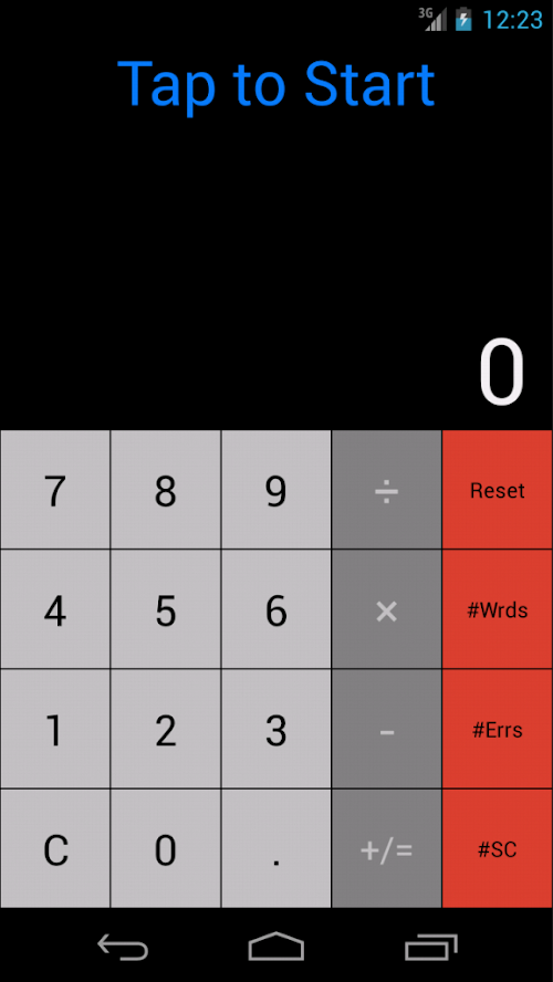 Android application Running Record Calculator screenshort